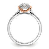 14K Two-Tone Lab Grown Diamond VS/SI+ G+ Oval Cluster Ring